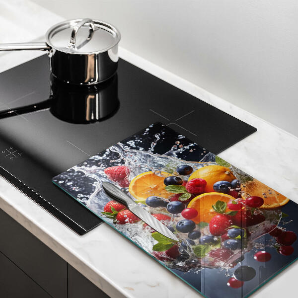 Glass worktop saver Fruit in water
