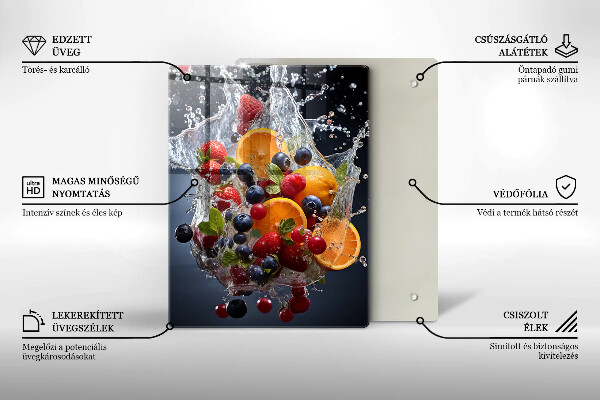 Glass worktop saver Fruit in water