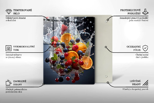 Glass worktop saver Fruit in water