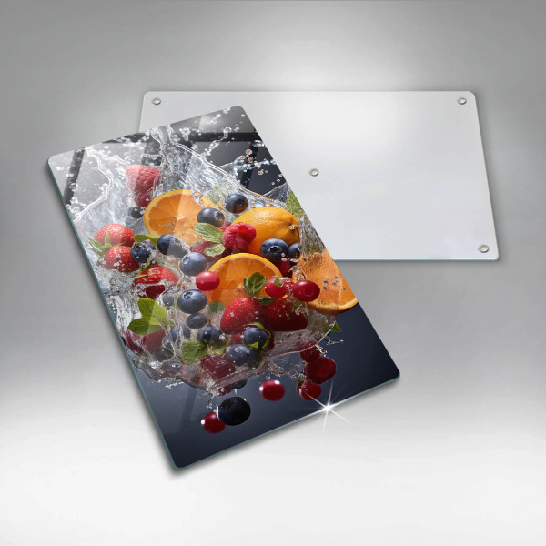 Glass worktop saver Fruit in water