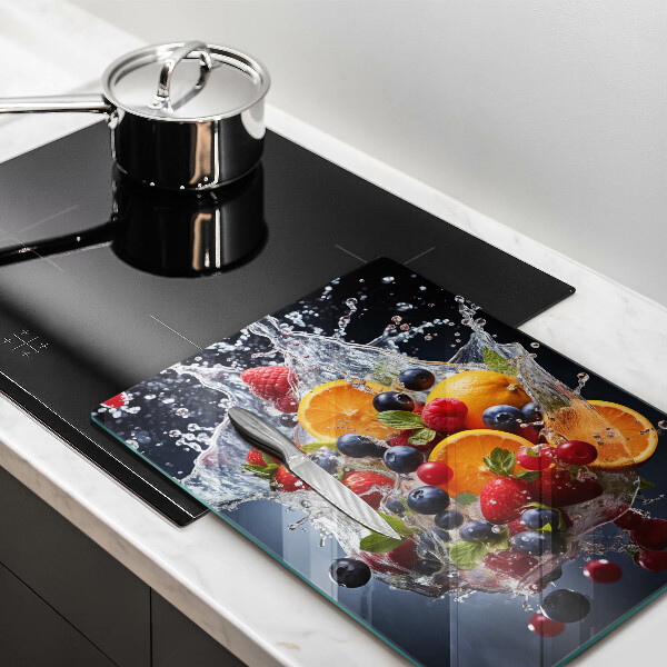Glass worktop saver Fruit in water