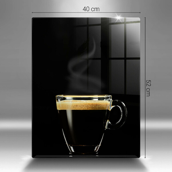 Glass worktop saver A glass of black coffee