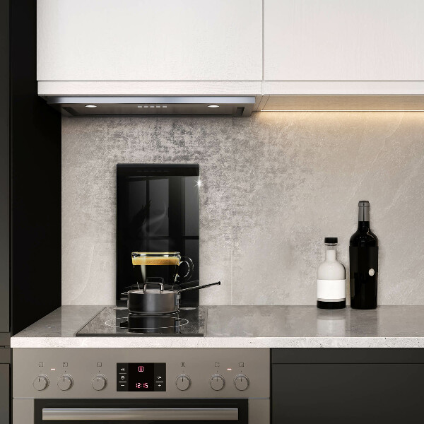 Glass worktop saver A glass of black coffee