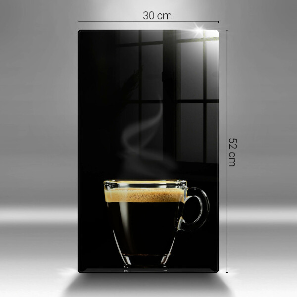 Glass worktop saver A glass of black coffee