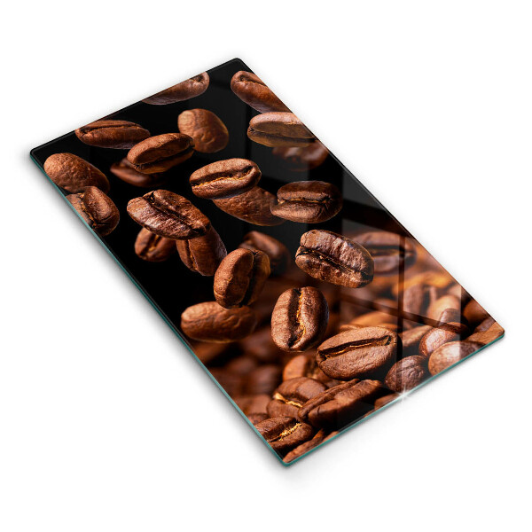 Glass worktop saver Brown coffee beans