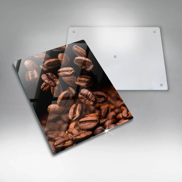 Glass worktop saver Brown coffee beans