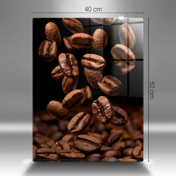 Glass worktop saver Brown coffee beans