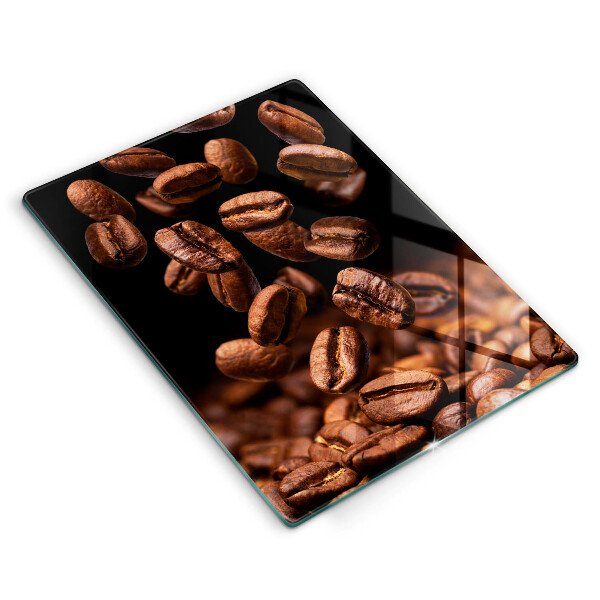 Glass worktop saver Brown coffee beans