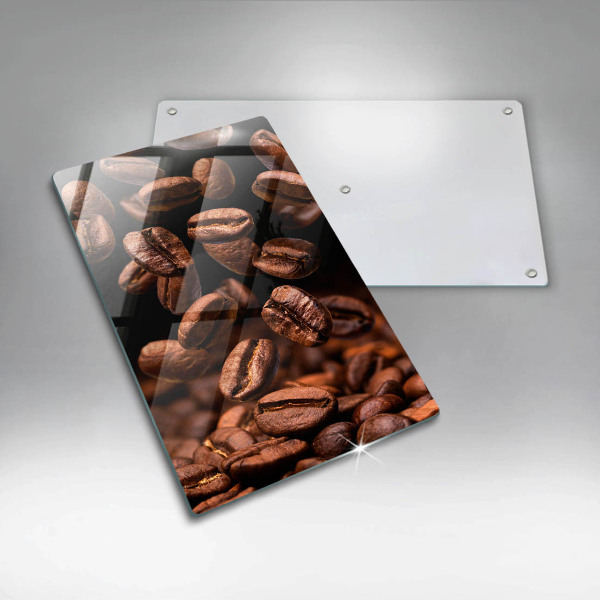 Glass worktop saver Brown coffee beans