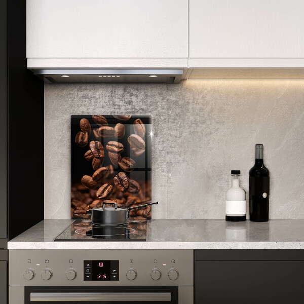 Glass worktop saver Brown coffee beans