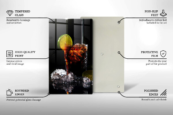 Glass worktop saver An earthly drink with ice