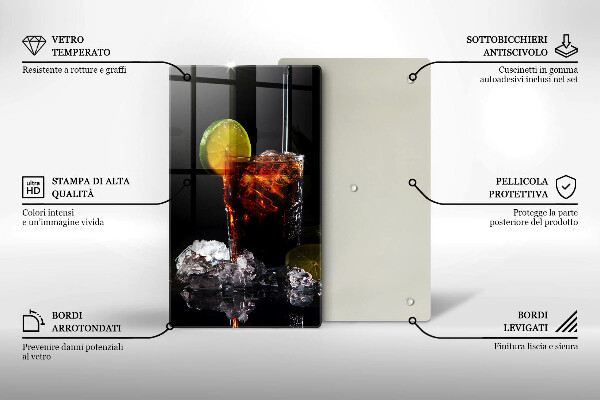 Glass worktop saver An earthly drink with ice