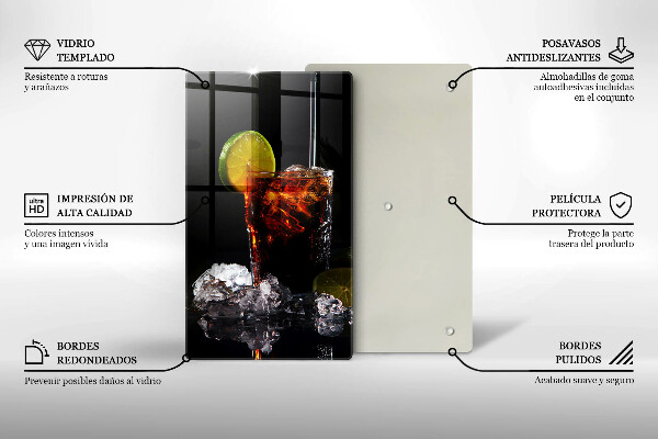 Glass worktop saver An earthly drink with ice