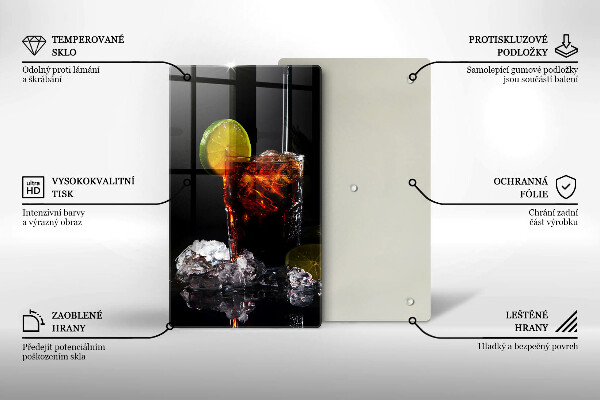 Glass worktop saver An earthly drink with ice