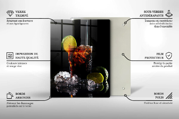 Glass worktop saver An earthly drink with ice