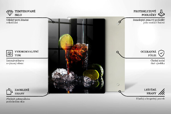 Glass worktop saver An earthly drink with ice