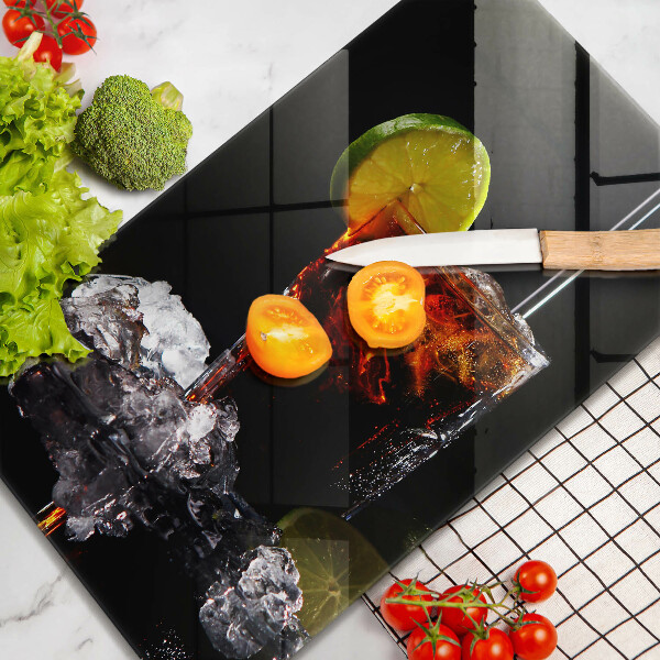 Glass worktop saver An earthly drink with ice