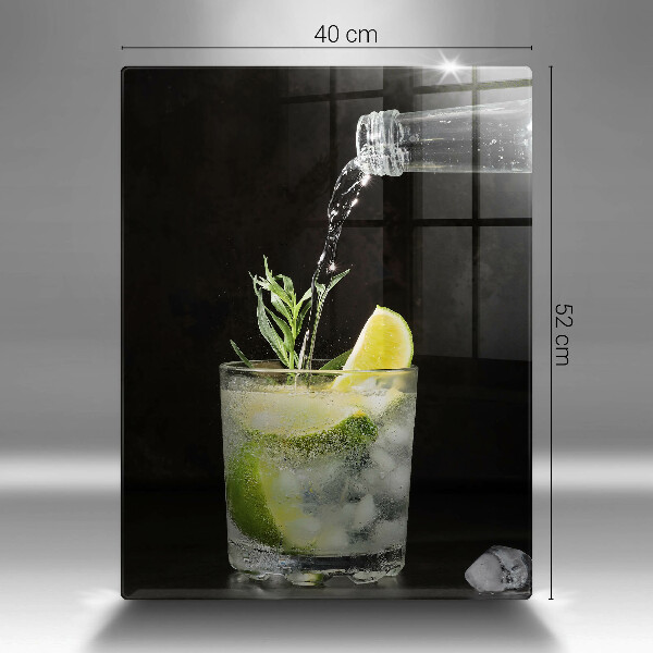 Glass worktop saver A glass of water