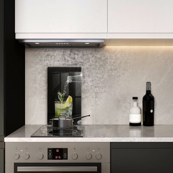 Glass worktop saver A glass of water