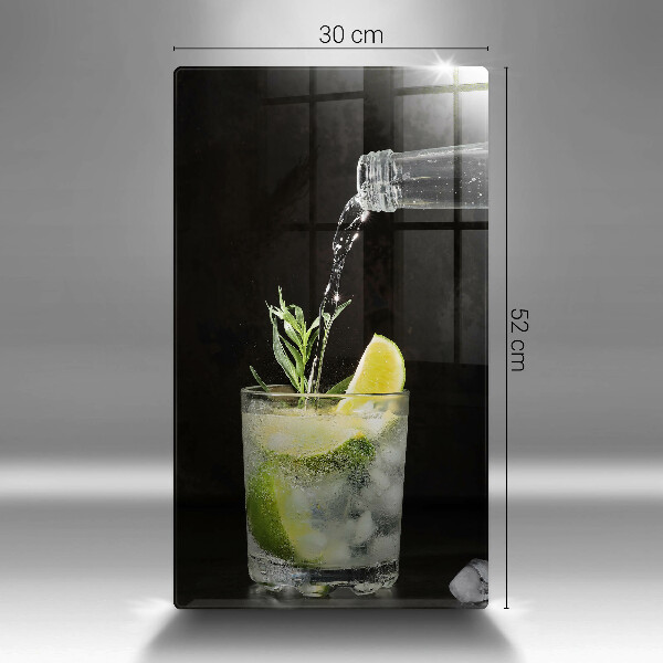 Glass worktop saver A glass of water