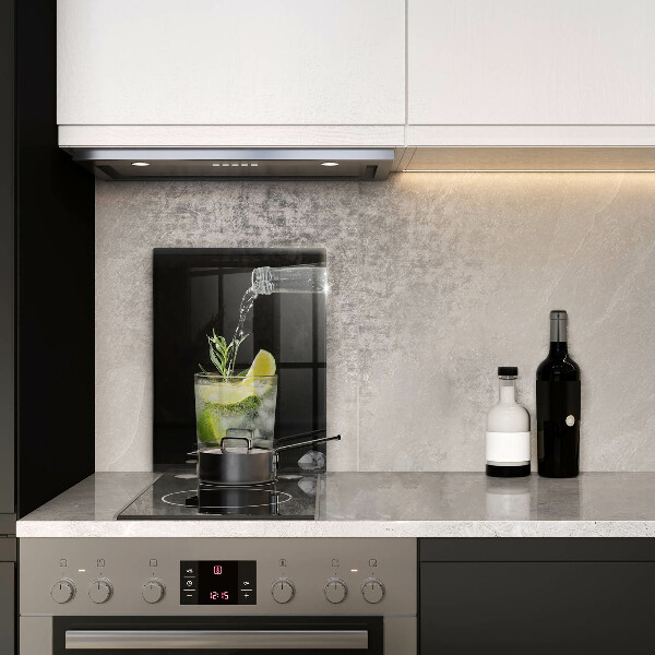 Glass worktop saver A glass of water