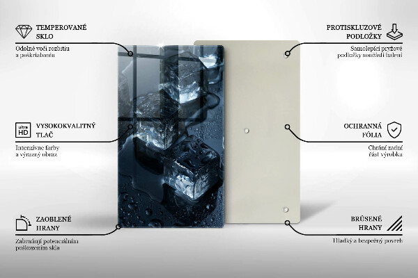 Glass worktop saver Cold ice cubes