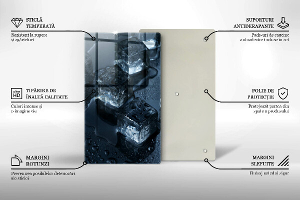 Glass worktop saver Cold ice cubes