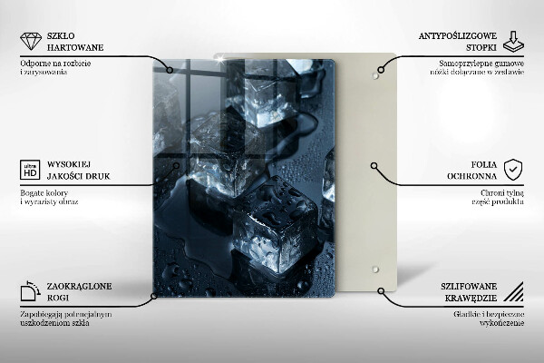 Glass worktop saver Cold ice cubes