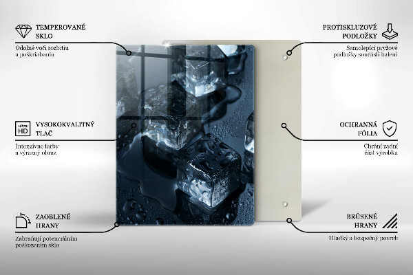 Glass worktop saver Cold ice cubes