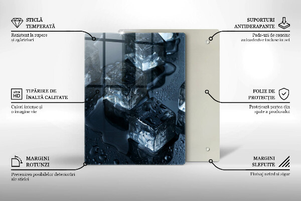 Glass worktop saver Cold ice cubes