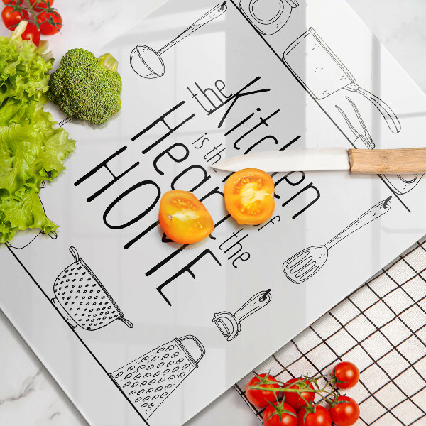 Glass worktop saver Inscription, sentence