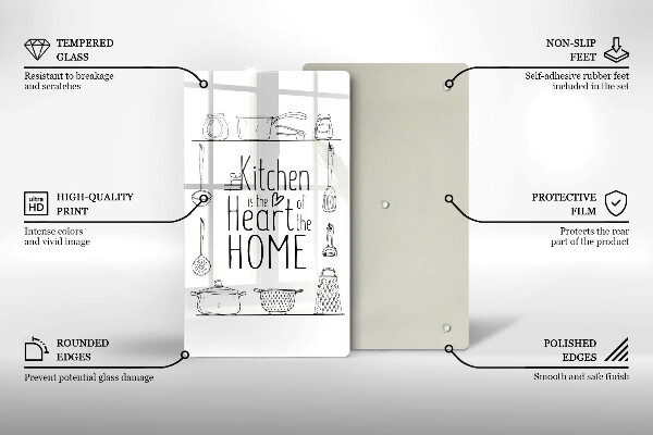 Glass worktop saver Inscription, sentence