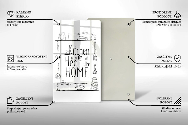 Glass worktop saver Inscription, sentence