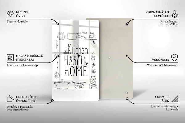 Glass worktop saver Inscription, sentence