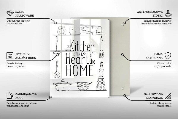 Glass worktop saver Inscription, sentence