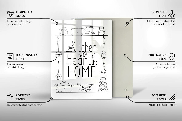 Glass worktop saver Inscription, sentence