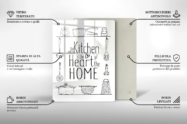 Glass worktop saver Inscription, sentence