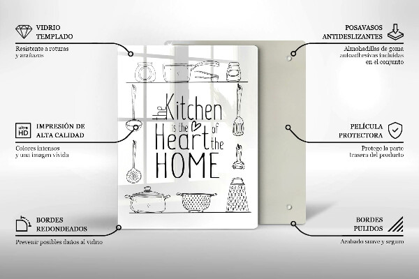 Glass worktop saver Inscription, sentence