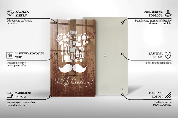 Glass worktop saver Inscription and like cooking