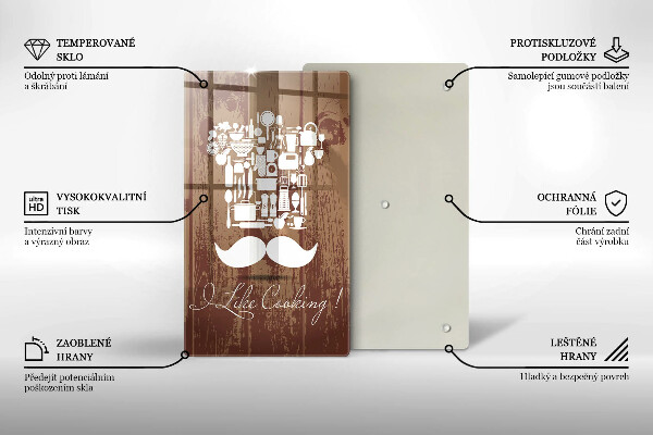 Glass worktop saver Inscription and like cooking