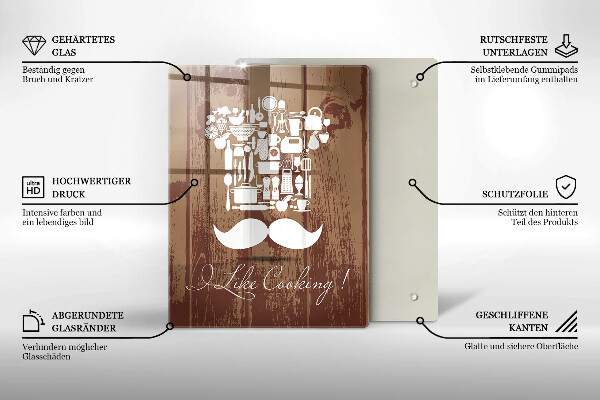 Glass worktop saver Inscription and like cooking