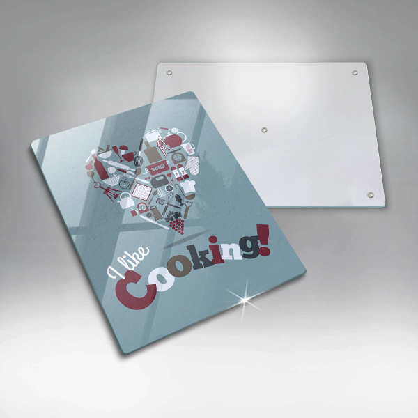Glass worktop saver Inscription and like cooking