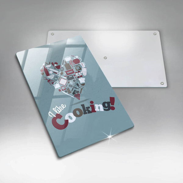Glass worktop saver Inscription and like cooking