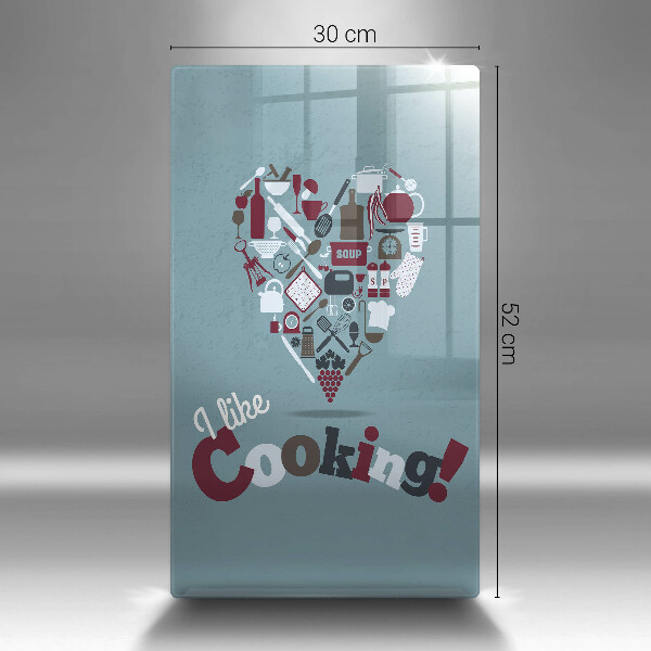Glass worktop saver Inscription and like cooking