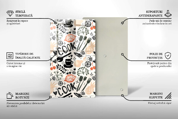 Glass worktop saver Drawing kitchen theme