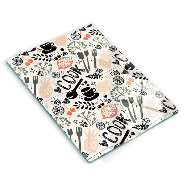 Glass worktop saver Drawing kitchen theme