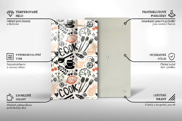 Glass worktop saver Drawing kitchen theme