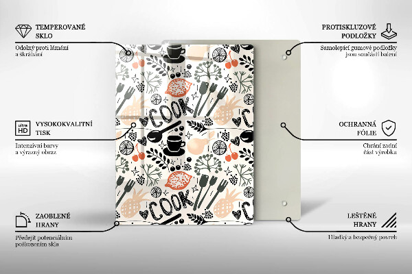 Glass worktop saver Drawing kitchen theme