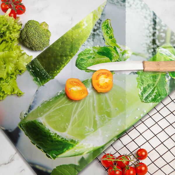 Glass worktop saver Water with lime and ice
