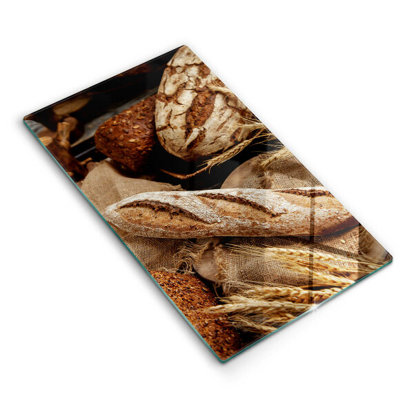 Glass worktop saver Bread